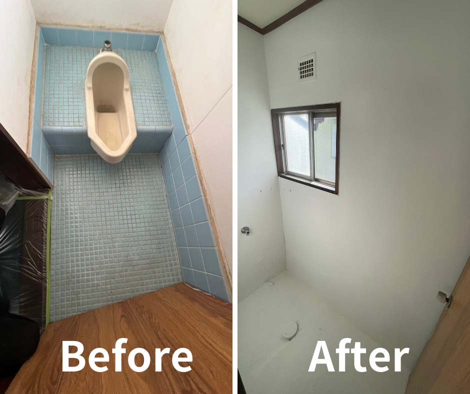 和式トイレの解体・塗装仕上げまで（千葉市）